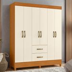 Guarda-Roupa-Casal-com-Pes-6-Portas-2-Gavetas-Mobi-Albatroz