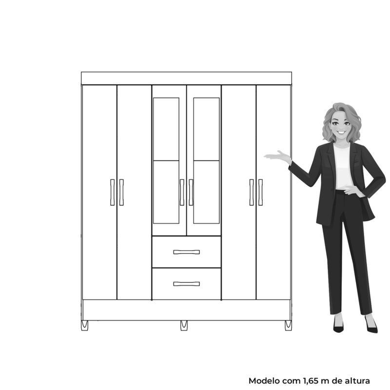 Guarda-Roupa-Casal-com-Pes-6-Portas-2-Gavetas-Mobi-Albatroz
