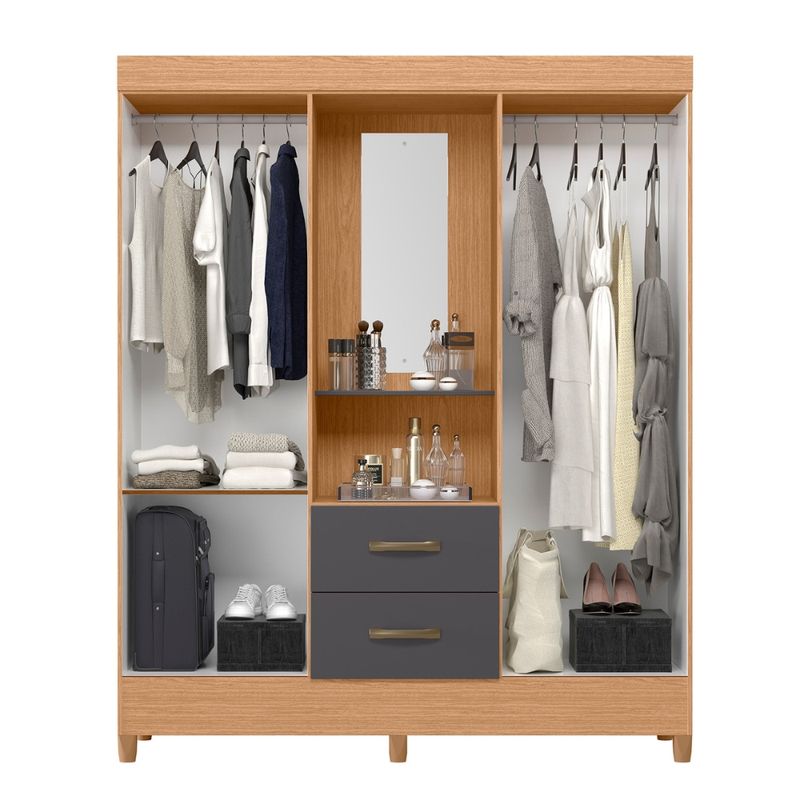 Guarda-Roupa-Casal-com-Espelho-e-Pes-4-Portas-2-Gavetas-Mobi-Albatroz