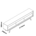 Rack-para-TV-ate-85-Polegadas-com-Vidro-3-Gavetas-com-Pes-em-Madeira-Macica-em-MDF-Requinte-Gelius