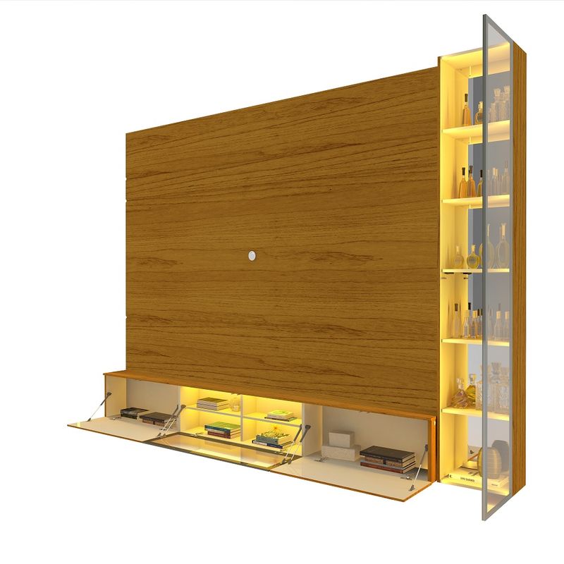 Estante-Home-para-TV-ate-85-Polegadas-com-Cristaleira-LED-e-Vidro-Reflecta-4-Portas-em-MDF-Luminare-Gelius