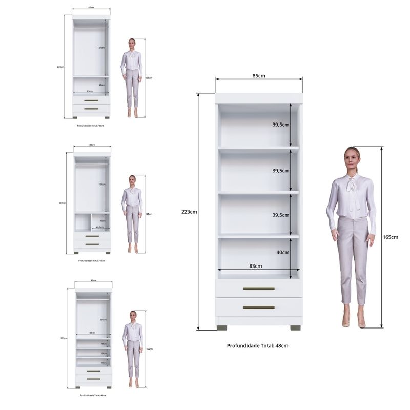 Guarda-Roupa-Casal-2-Portas-2-Gavetas-com-Pes-Portugal-Faimec