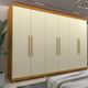 Guarda Roupa Casal com Pés 6 Portas em MDF Absolut New Gelius