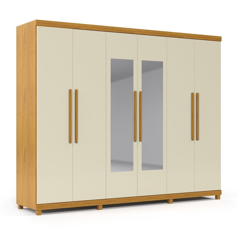 Guarda-Roupa-Casal-com-Espelho-e-Pes-6-Portas-em-MDF-Absolut-New-Gelius