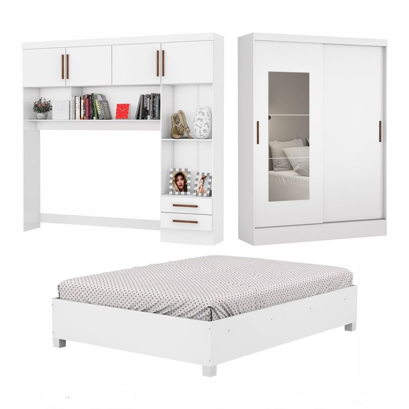 Quarto-Modulado-Casal-6-Portas-com-Espelho-e-Cama-Belem-Carioca-Moveis