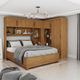 Quarto Modulado Casal com Espelho e Cama 6 Portas Belém Plus Carioca Móveis