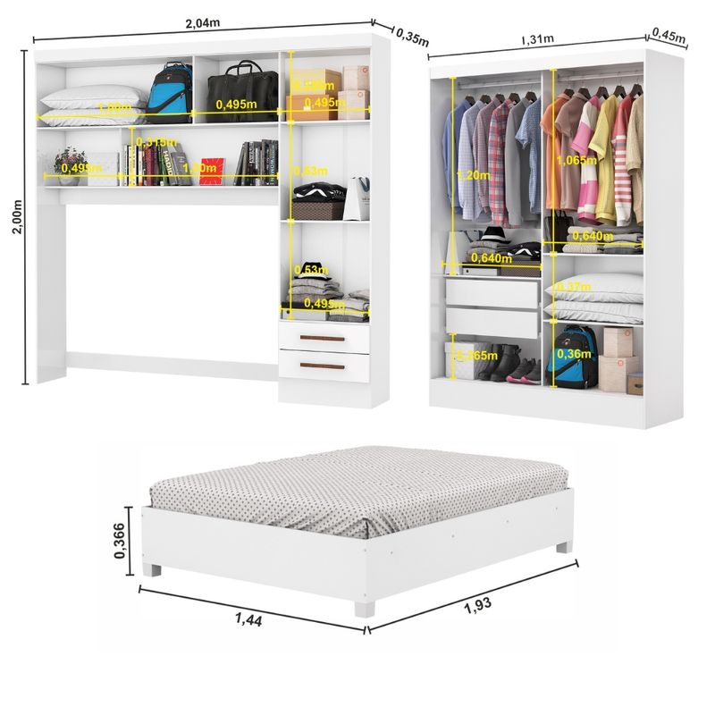 Quarto-Modulado-Casal-com-Cama-7-Portas-Belem-Carioca-Moveis