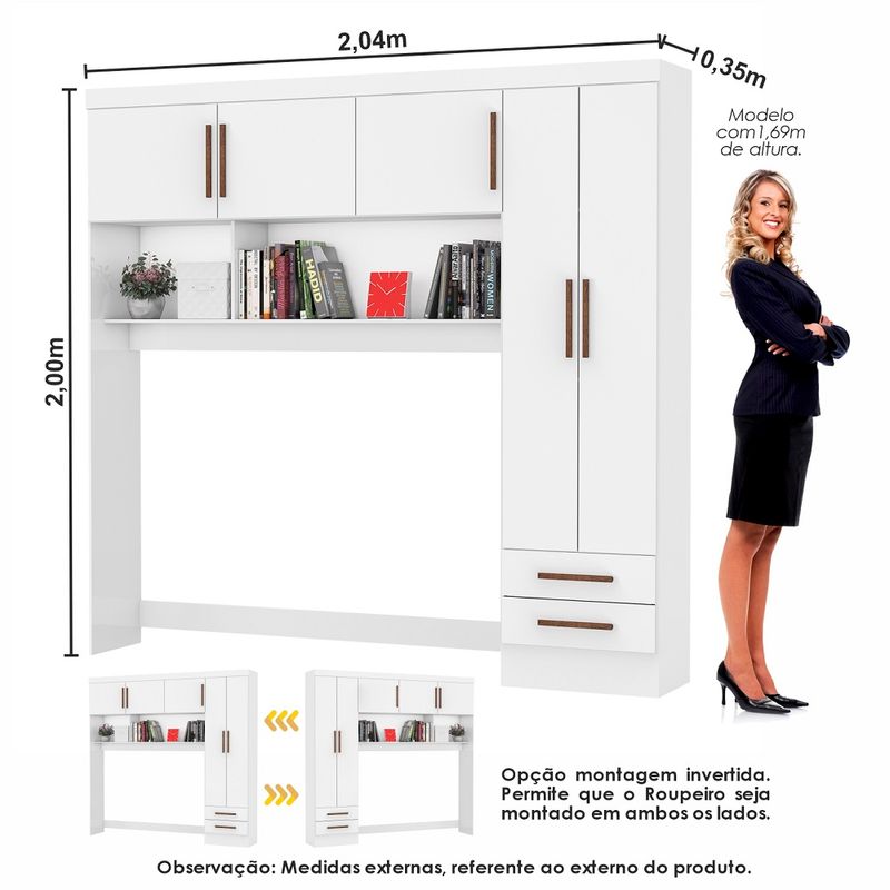 Quarto-Modulado-Casal-com-Espelho-e-Cama-7-Portas-Belem-Plus-Carioca-Moveis