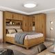 Quarto Modulado Casal com Espelho e Cama 7 Portas Belém Plus Carioca Móveis
