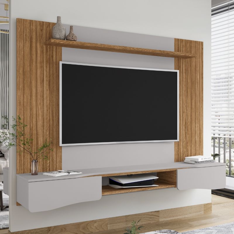 Painel-Frisado-para-TV-60-Polegadas-2-Portas-Buzios-Bechara