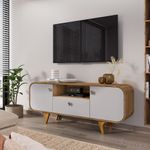 Rack-para-TV-Ate-55-Polegadas-2-Portas-1-Gaveta-com-Pes-de-Madeira-Macica-Noronha-Bechara