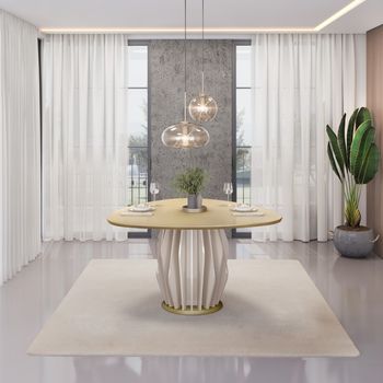 Mesa de Jantar Orgânica 136cm Tokio DJ Móveis