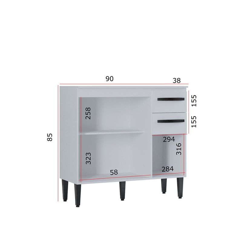 Balcao-de-Cozinha-com-Tampo-3-Portas-90cm-Isadora-Poquema