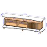 Rack-Frisado-para-TV-Ate-75-Polegadas-3-Portas-com-Pes-de-Madeira-Macica-Guarapari-Bechara