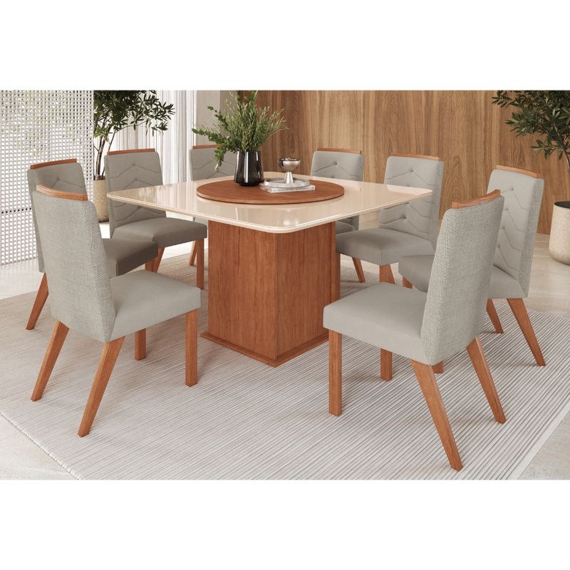 Conjunto-Sala-de-Jantar-Mesa-com-Tampo-de-Vidro-130cm-e-8-Cadeiras-em-Madeira-Macica-13827-Zamarchi