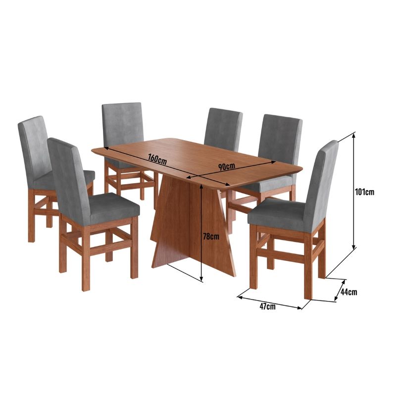 Conjunto-Sala-de-Jantar-Mesa-160cm-e-6-Cadeiras-em-Madeira-Macica-14714-Zamarchi