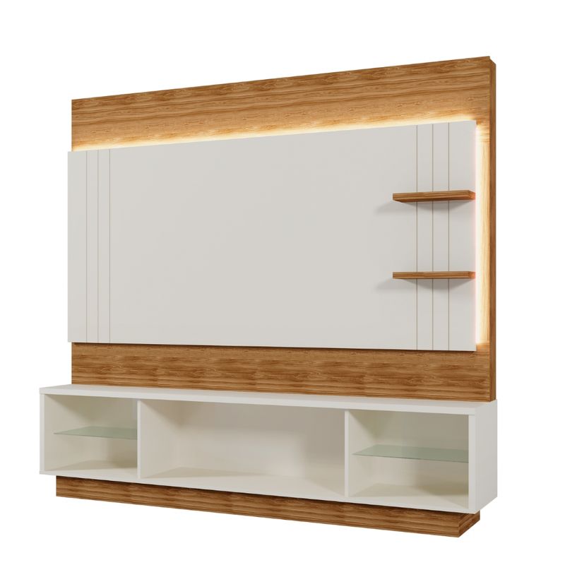 Painel-Frisado-para-TV-ate-65-Polegadas-com-LED-2-Portas-de-Correr-Guaiba-Mobler