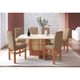 Conjunto Sala de Jantar Mesa com Tampo de Vidro 160cm e 6 Cadeiras em Madeira Maciça 177/12 Zamarchi