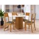 Conjunto de Sala de Jantar Mesa e 4 Cadeiras Alice Indekes