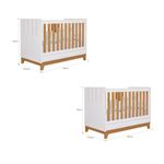 Quarto-bebe-gemeos-com-2-Bercos-Mini-Cama-Liza-Permobili