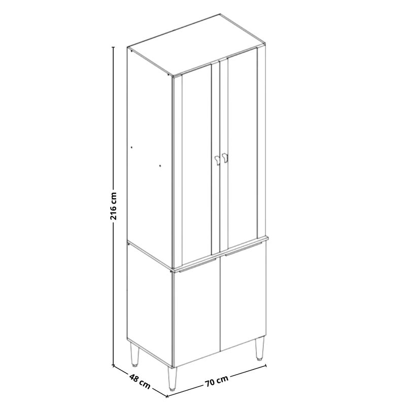 Paneleiro-4-Portas-Vidro-Reflecta-em-MDF-Luana-Aramoveis