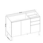Balcao-de-Pia-3-Portas-2-Gavetas-120cm-em-MDF-sem-Tampo-Luana-Aramoveis