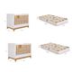 Quarto bebê gêmeos com 2 Berços Mini Cama Liza com 2 Colchões Gazin