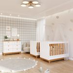 Quarto-Bebe-Gemeos-com-2-Bercos-Mini-Cama-e-Comoda-6-Gavetas-Liza-