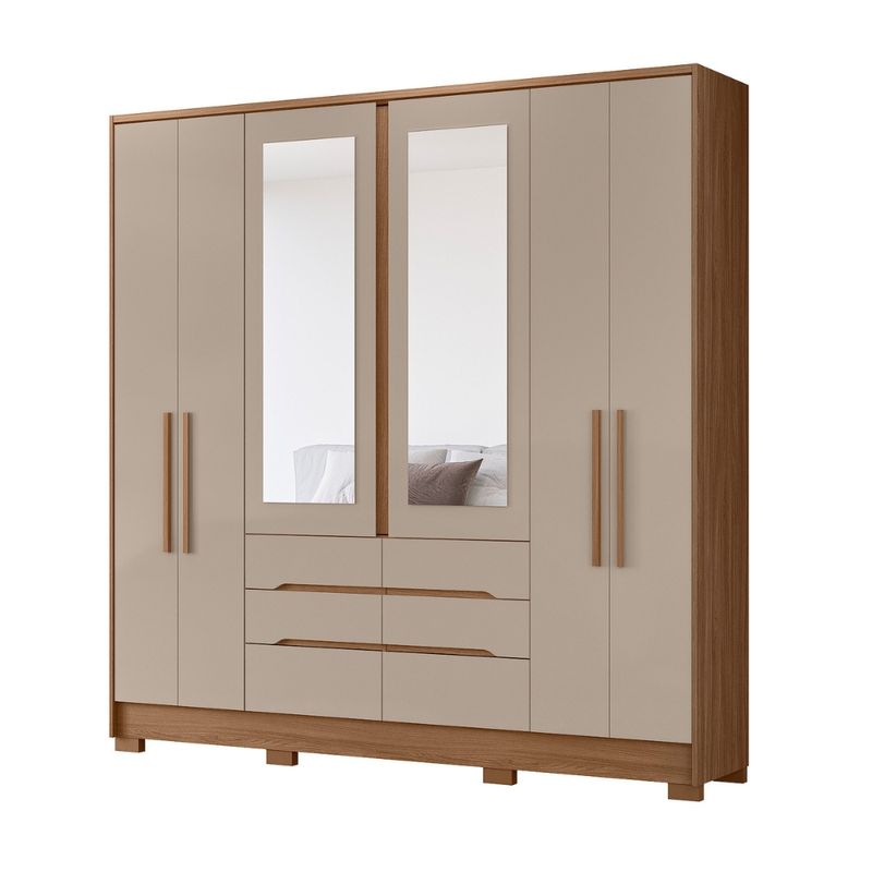 Guarda-Roupa-Casal-com-Espelho-6-Portas-3-Gavetas-e-Pes-San-Francisco-Moval
