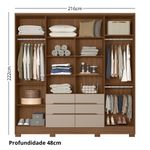 Guarda-Roupa-Casal-com-Espelho-6-Portas-3-Gavetas-e-Pes-San-Francisco-Moval