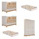 Quarto Bebê Gêmeos 2 Berço Mini Cama  Guarda Roupa 4 portas 4 gavetas Liza e 2 Colchões Gazin Permobili