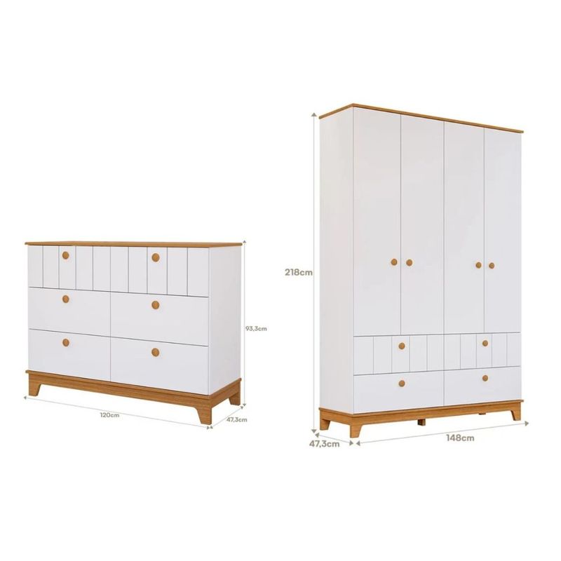 Quarto-Infantil-com-Guarda-Roupa-e-Comoda-MDF-Liza-Permobili