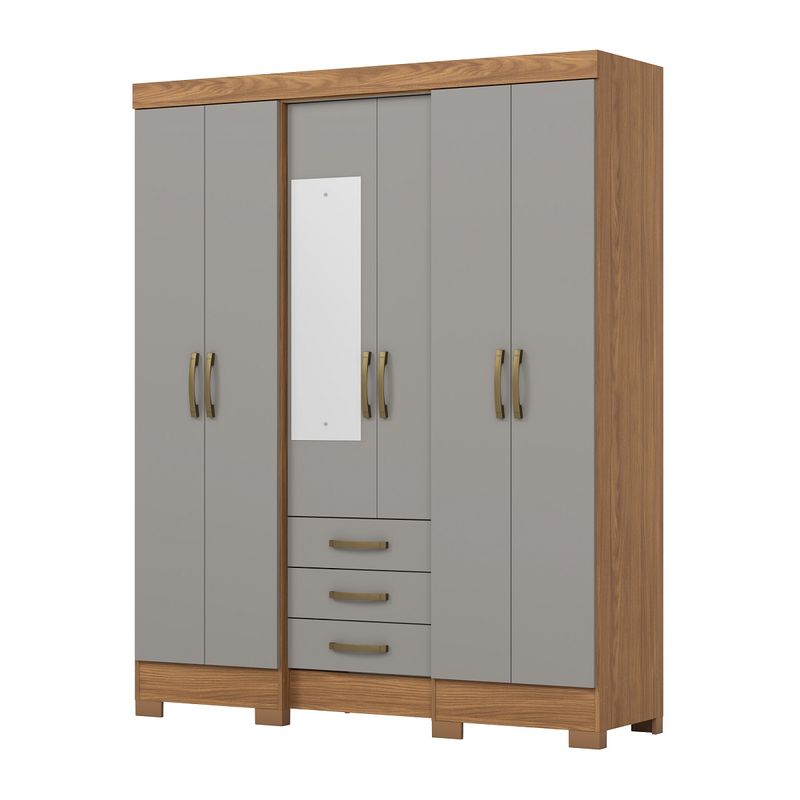 Guarda-Roupa-Casal-com-Espelho-6-Portas-3-Gavetas-B23-Henn