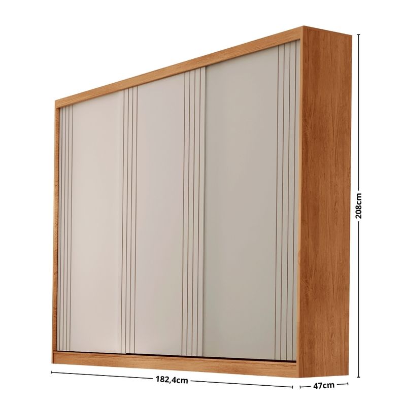 Guarda-Roupa-Casal-Frisado-3-Portas-de-Correr-em-MDF-Oslo-Rufato