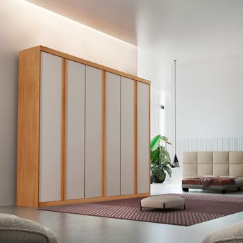 Guarda Roupa Casal 6 Portas em MDF Filadelfia Rufato