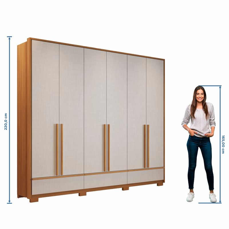 Guarda-Roupa-Casal-com-Pes-6-Portas-3-Gavetas-NT-6035-Notavel-Moveis