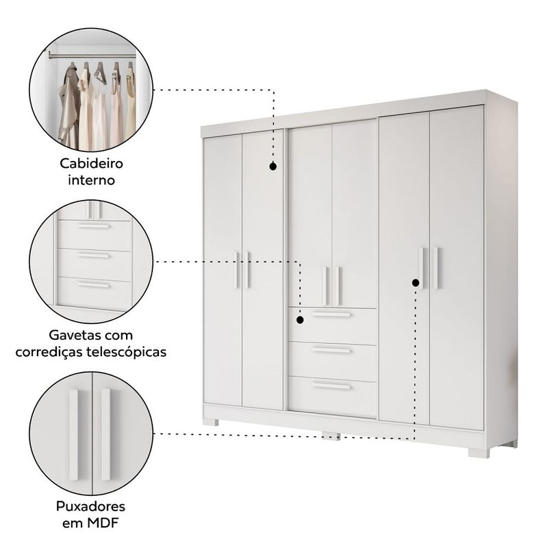 Guarda-Roupa-Casal-com-Pes-6-Portas-3-Gavetas-NT-6030-Notavel-Moveis