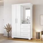 Guarda-Roupa-Solteiro-Flex-com-Espelho-e-Pes-2-Portas-3-Gavetas-NT-6020-Notavel-Moveis