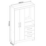 Guarda-Roupa-Solteiro-Flex-com-Espelho-e-Pes-2-Portas-3-Gavetas-NT-6020-Notavel-Moveis