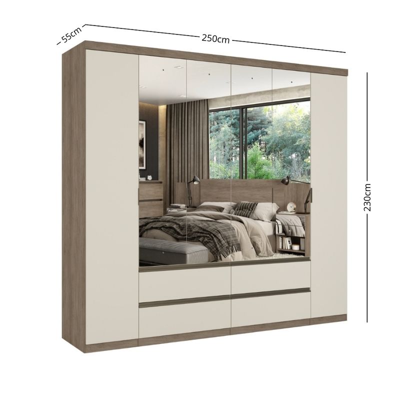 Guarda-Roupa-Casal-Com-4-Espelhos-6-Portas-4-Gavetas-em-MDF-Nobre-Full-Glass-THB