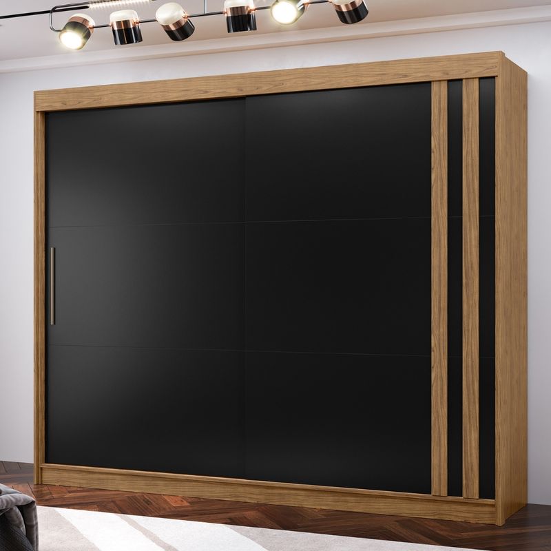 Guarda-Roupa-Casal-Ripado-2-Portas-de-Correr-em-MDF-Seul-Visao-Moveis