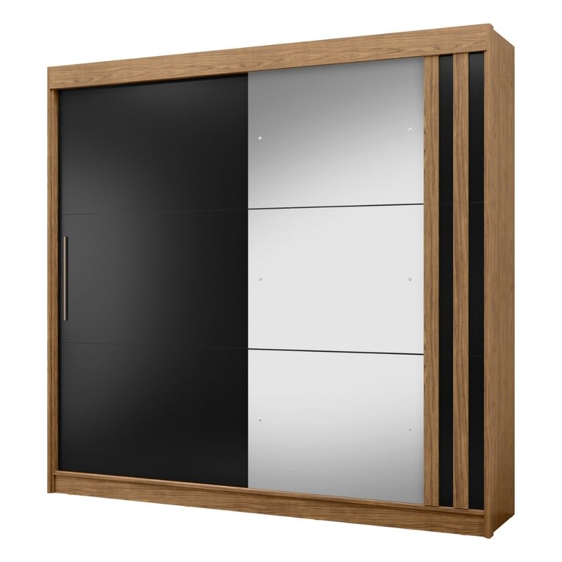Guarda-Roupa-Casal-Ripado-com-Espelho-2-Portas-de-Correr-em-MDF-Seul-Visao-Moveis