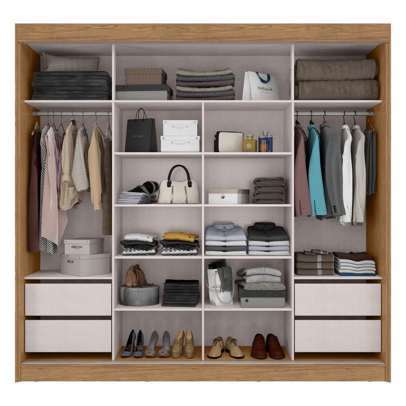 Guarda-Roupa-Casal-Ripado-com-Espelho-2-Portas-de-Correr-em-MDF-Seul-Visao-Moveis