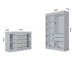 Quarto-Infantil-Guarda-Roupa-4-Portas-e-Comoda-4-Gavetas-2-Portas-Lucca-Poquema
