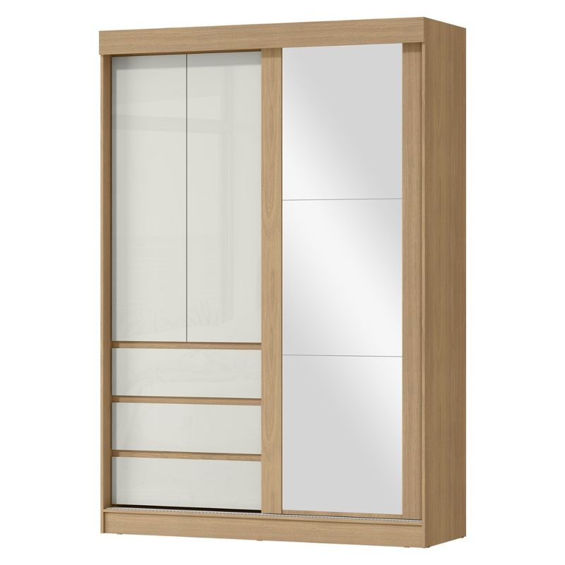 Guarda-Roupa-Solteiro-com-Espelho-3-Portas-3-Gavetas-em-MDF-Bagda-Visao-Moveis