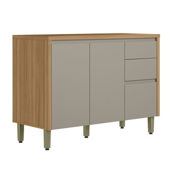 Balcão 2 Portas 3 Gavetas com Tampo em MDF Allure Linea Brasil