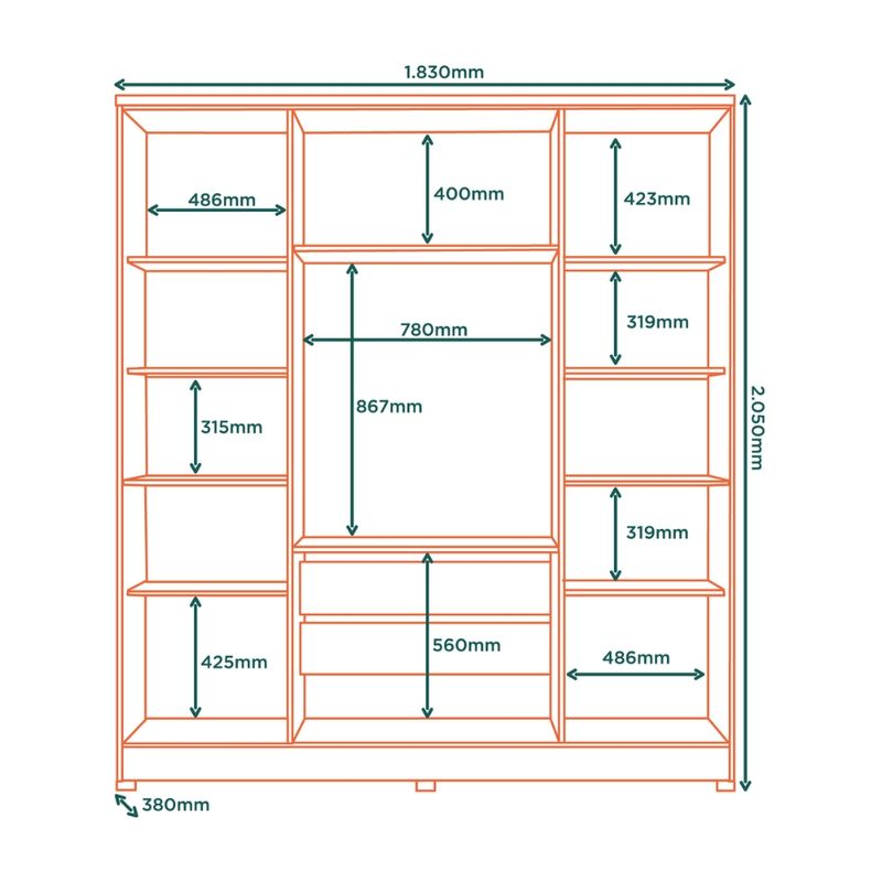 Guarda-Roupa-Solteiro-4-Portas-com-Pes-Monaco-Visao-Moveis