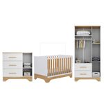 Quarto-de-Bebe-com-2-Berco-Mini-Cama-Guarda-Roupa-3-Porta-2-Gavetas-e-Comoda-1-Portas-3-Gavetas-com-Janela-Popy-Retro-Peroba