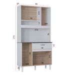 Cozinha-Compacta-6-Portas-com-Vidro-1-Gaveta-Coral-Poquema