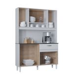 Cozinha-Compacta-8-Portas-com-Vidro-1-Gaveta-Coral-Poquema